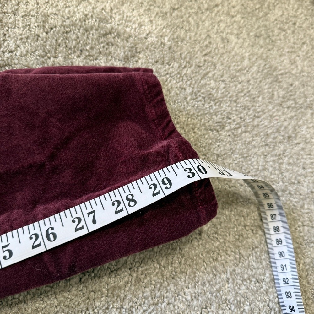NWT Current Elliott Side Street Flare Corduroy Pants Claret Burgundy 30 Velvet - Picture 5 of 11